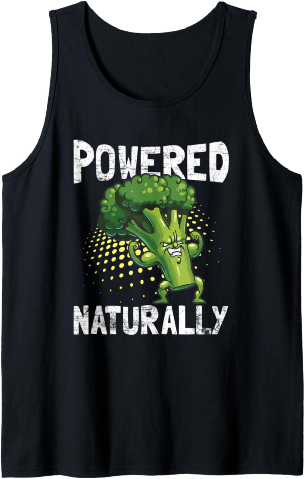 Powered Naturally - Green Eco Vegan - Broccoli Lovers Gift T... - Image 2